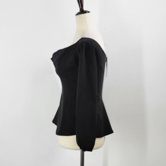 TOPSHOP bengaline off-the-shoulder top Sz 6 NEW - Picture 4 of 9